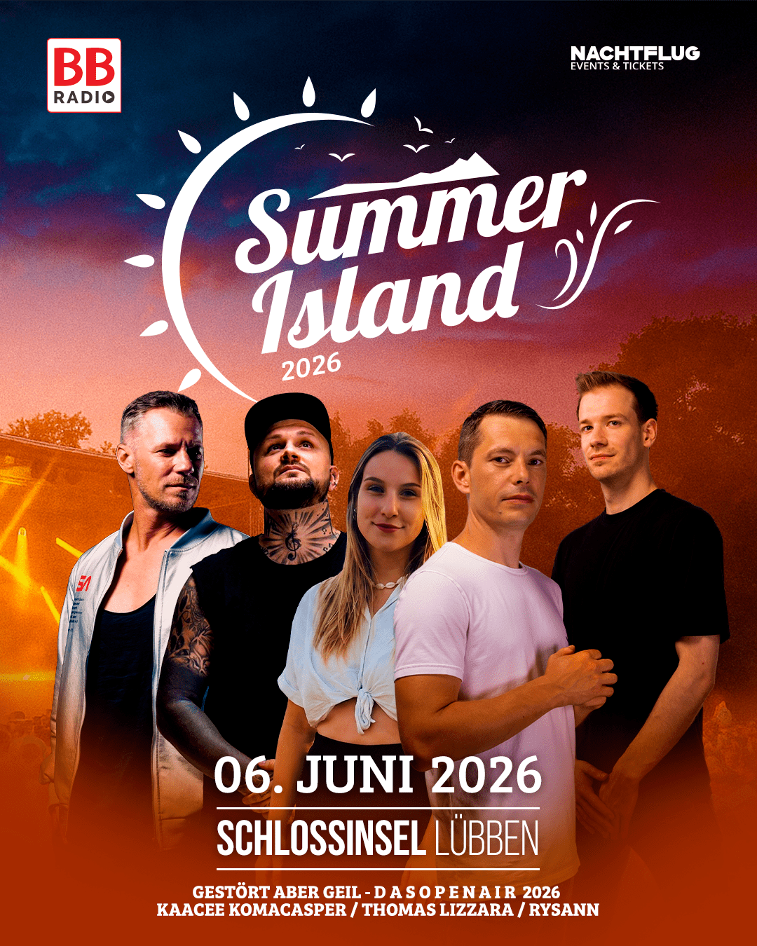 Summer Island Open-Air /w. Gestört Aber GeiL, KaaCee, Thomas Lizzara & Rysann