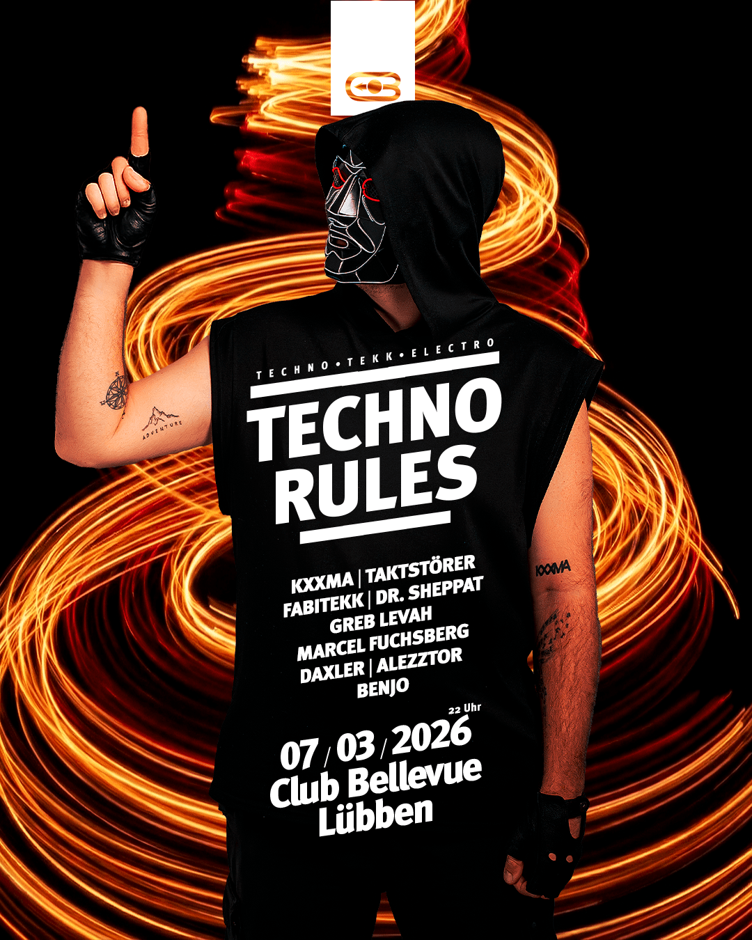 Techno Rules! /w. KXXMA, Takstörer, Fabitekk, Dr. Sheppat uvm.